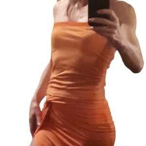 James Perse Orange Strapless Camisole